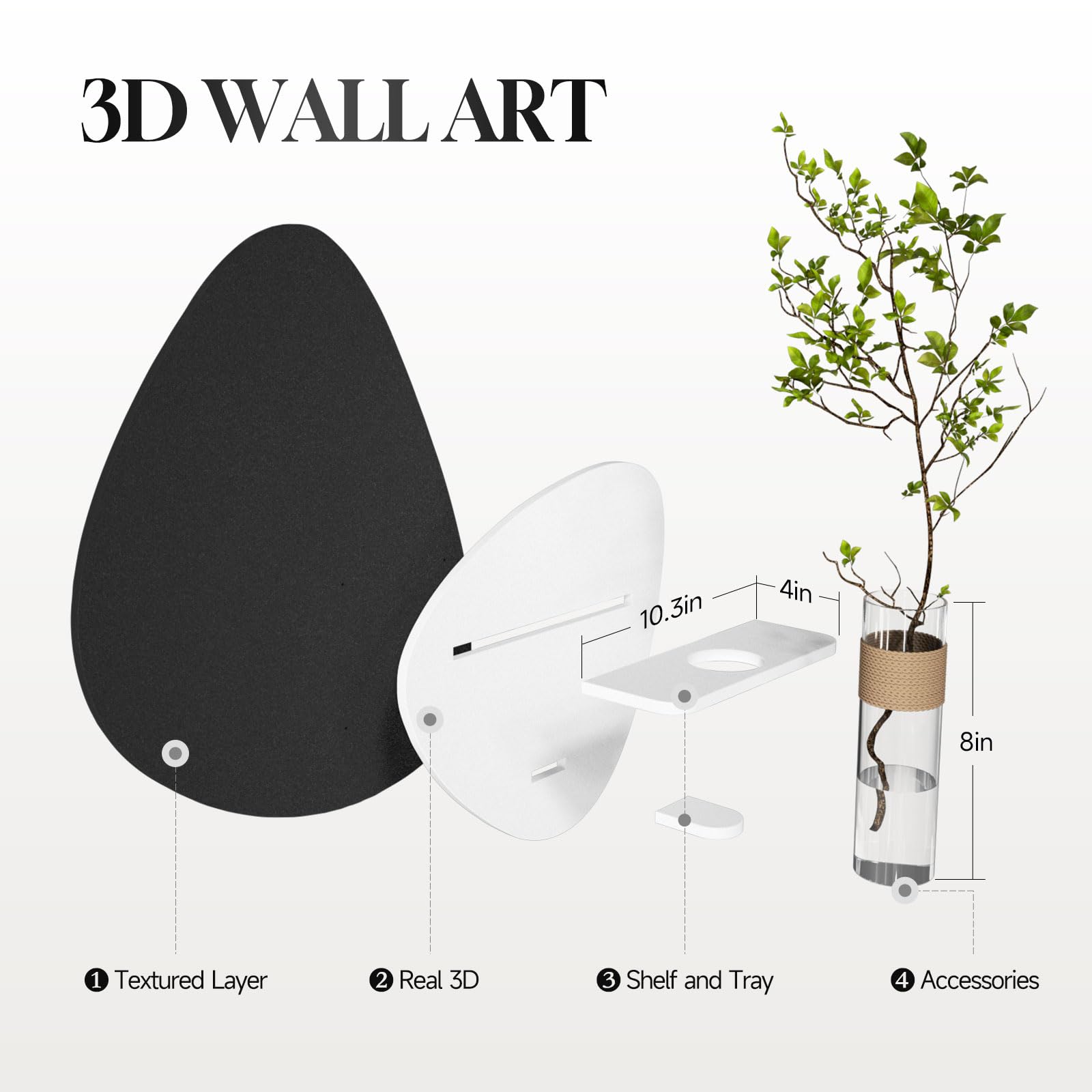 Framed 3D Textured Abstract Wall Art
