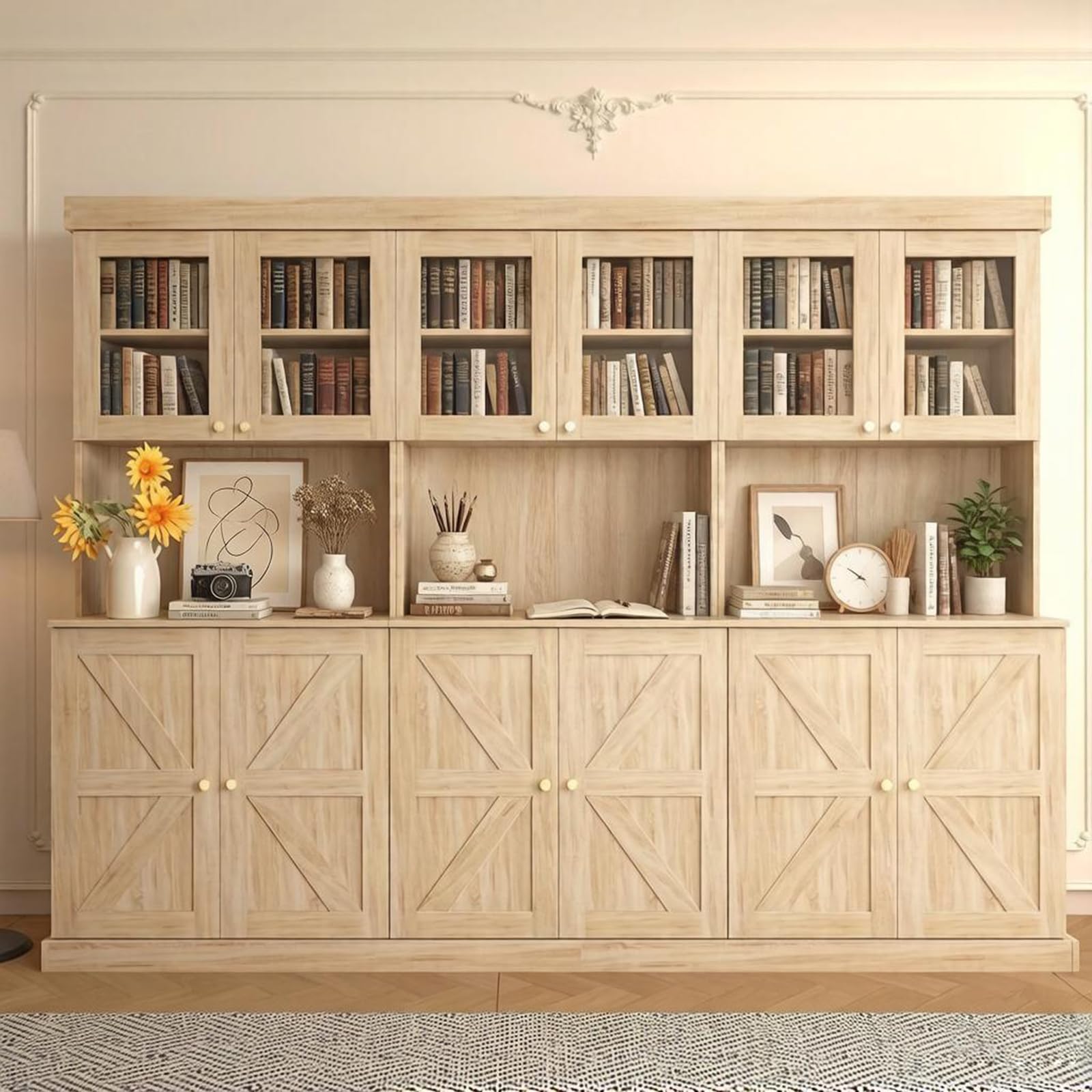 Vyre 71" Tall Modular Farmhouse Bookcases