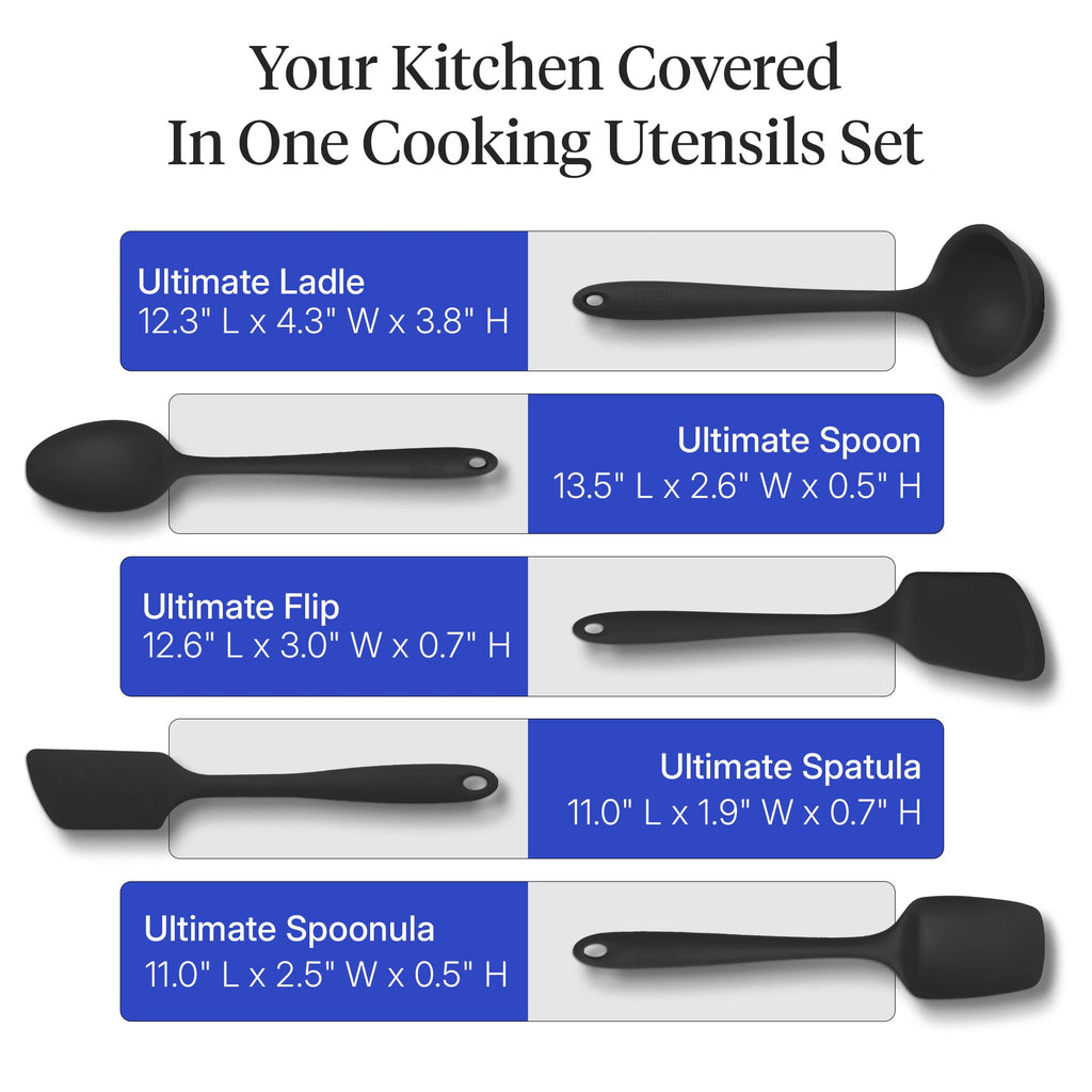 GIR: Get It Right Silicone Kitchen Utensil Set – 3-Piece, 5-Piece, 10-Piece