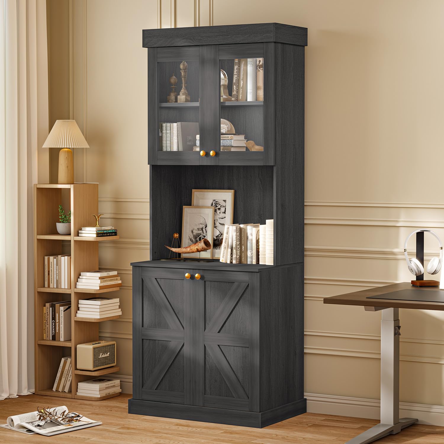 Vyre 71" Tall Modular Farmhouse Bookcases
