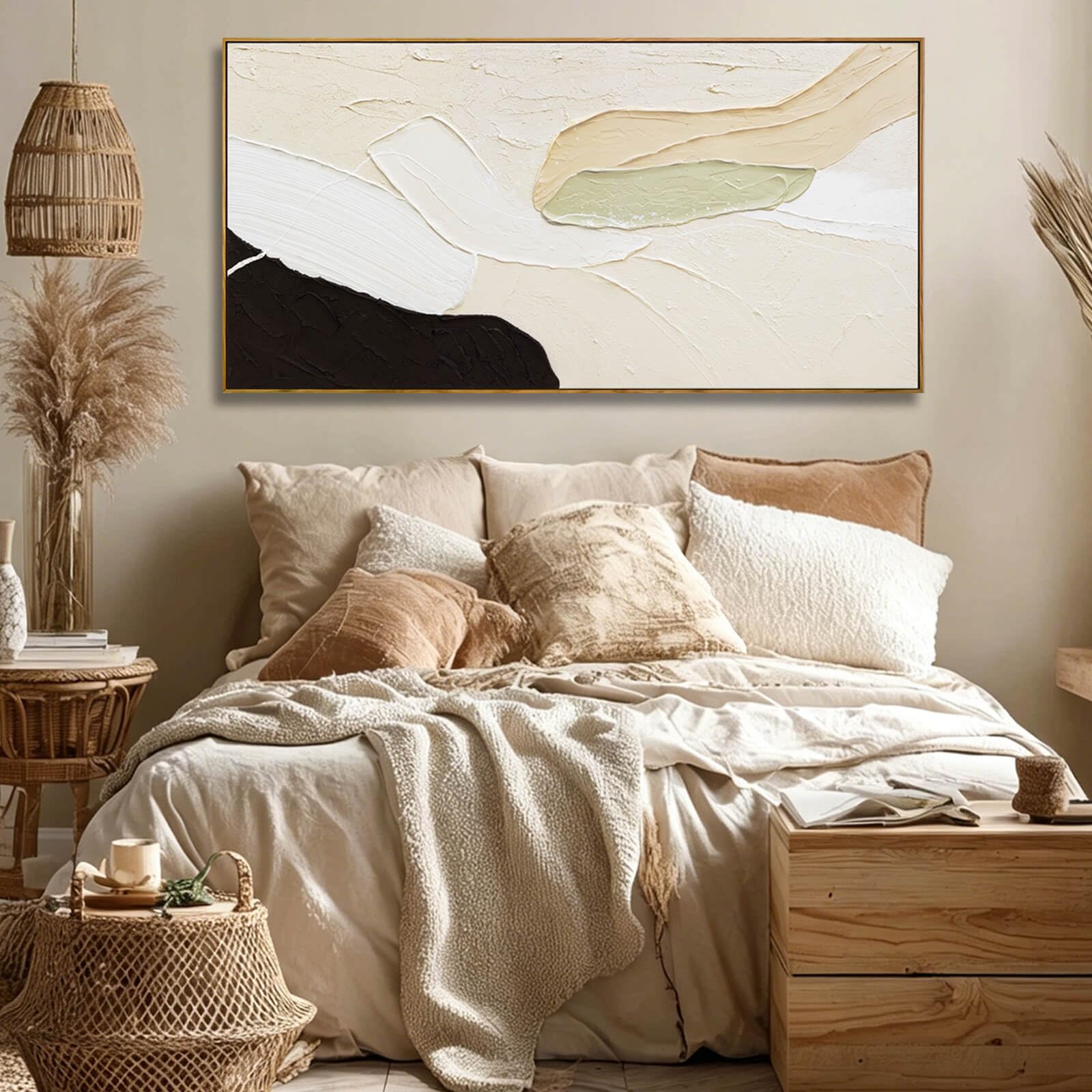 Abstract Fish Canvas Wall Art, Ocean-Themed Decor