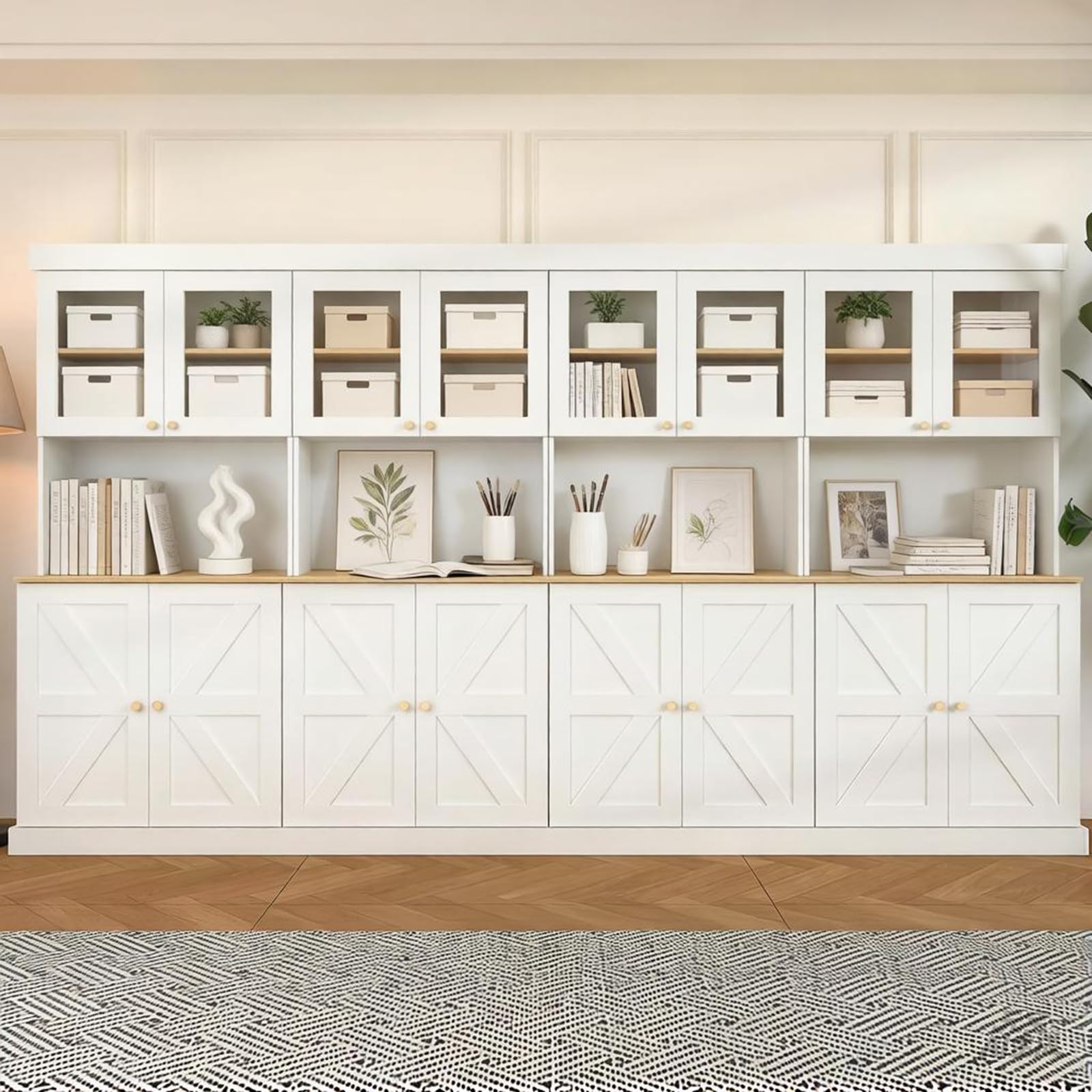 Vyre 71" Tall Modular Farmhouse Bookcases