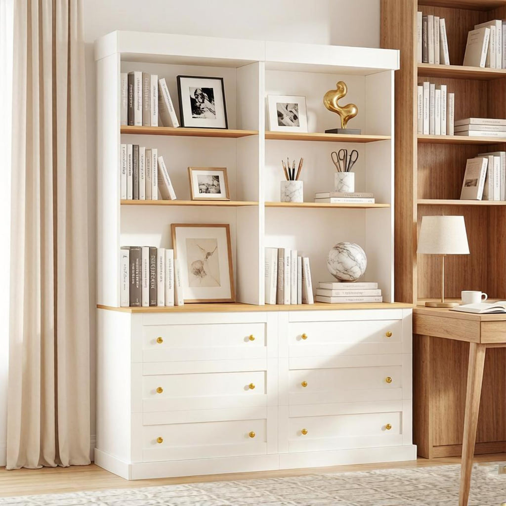 Vyre 71" Tall Modular Farmhouse Bookcases