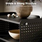 4-Tier Open Bookshelf with Pegboard and Adjustable Shelves