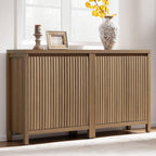 SICOTAS Fluted Sideboard Buffet Cabinet with Storage and Doors