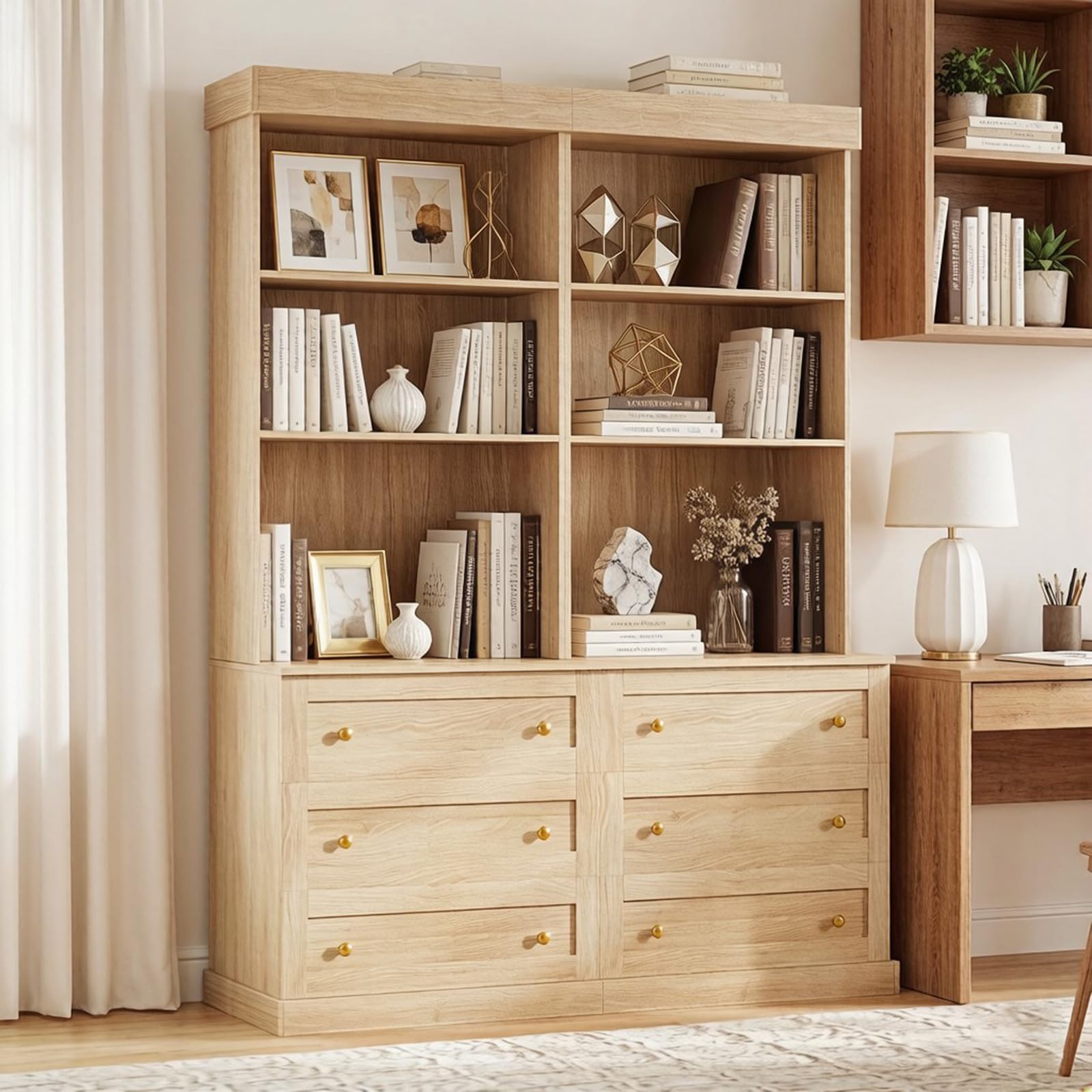 Vyre 71" Tall Modular Farmhouse Bookcases