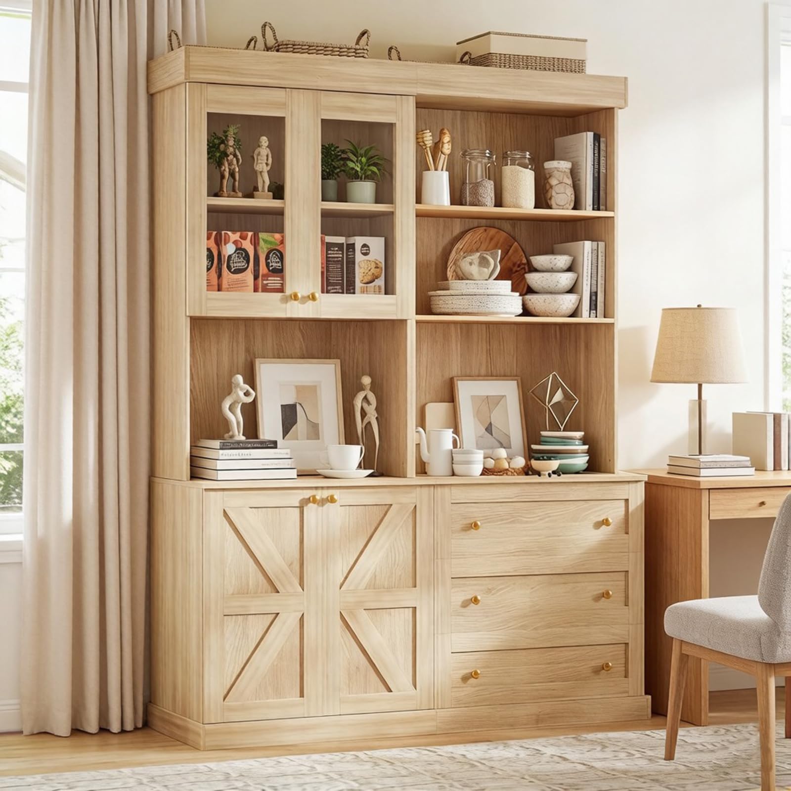 Vyre 71" Tall Modular Farmhouse Bookcases