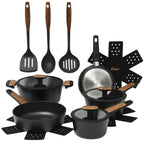 Aluminum Nonstick Ceramic Cookware Set, Induction Compatible