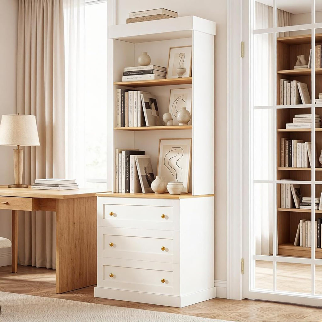Vyre 71" Tall Modular Farmhouse Bookcases
