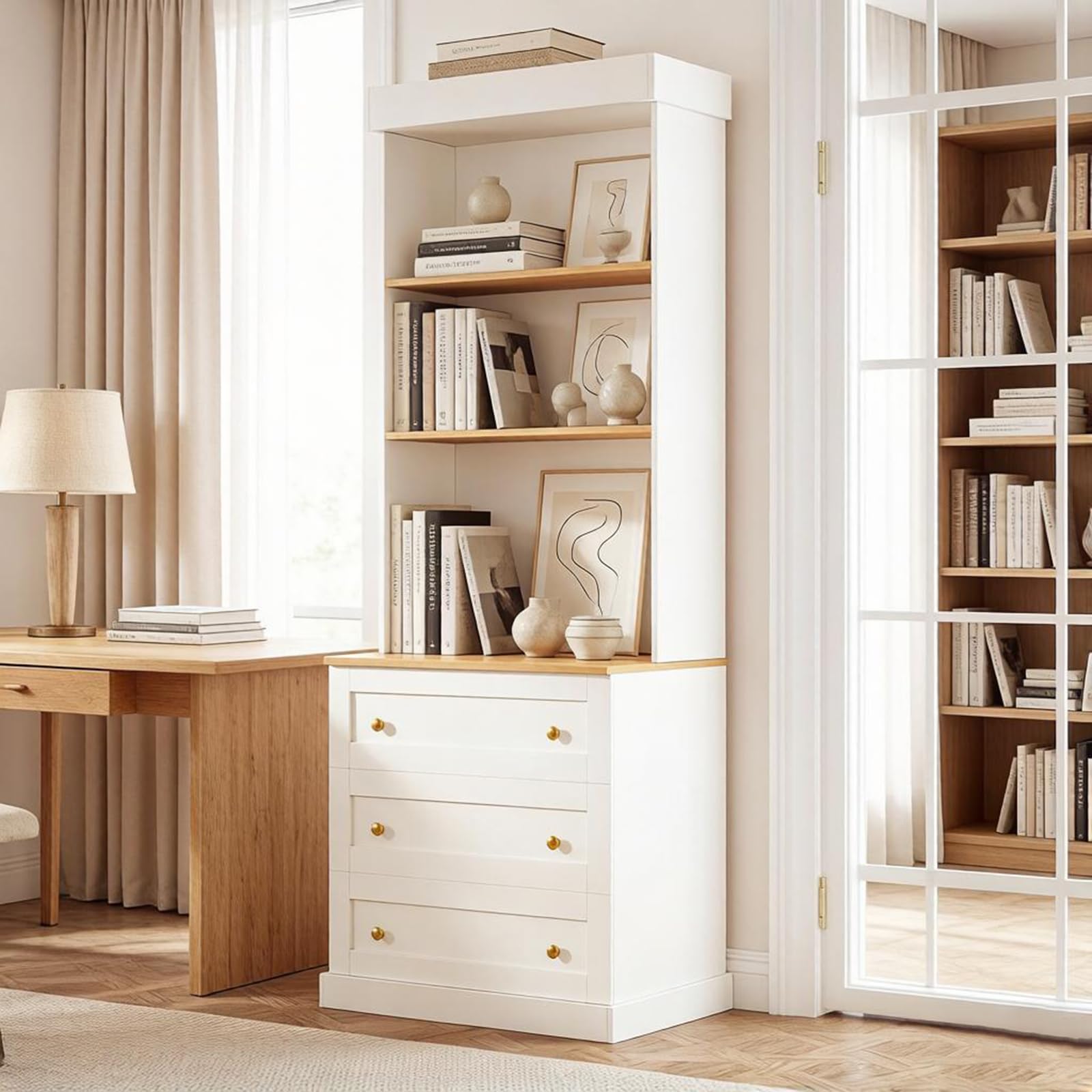 Vyre 71" Tall Modular Farmhouse Bookcases