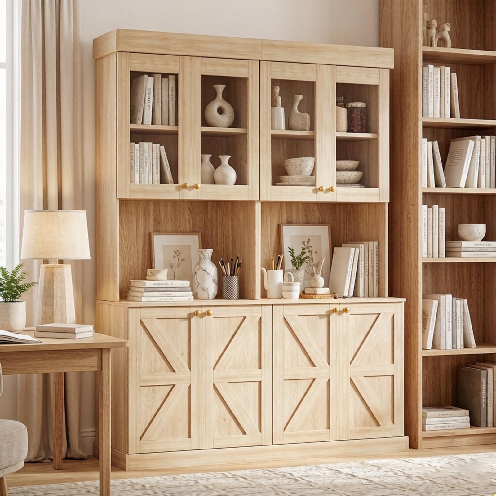Vyre 71" Tall Modular Farmhouse Bookcases