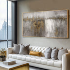 Gold Tree Abstract Canvas Wall Art, Framed Prints