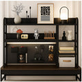 Desktop Bookshelf with Pegboard Storage Rack