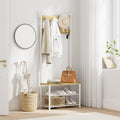 3-in-1 Hall Tree with Bench, Shoe Storage and Shelves