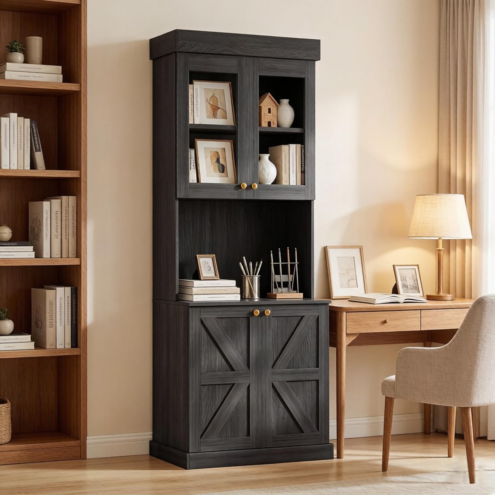 Vyre 71" Tall Modular Farmhouse Bookcases