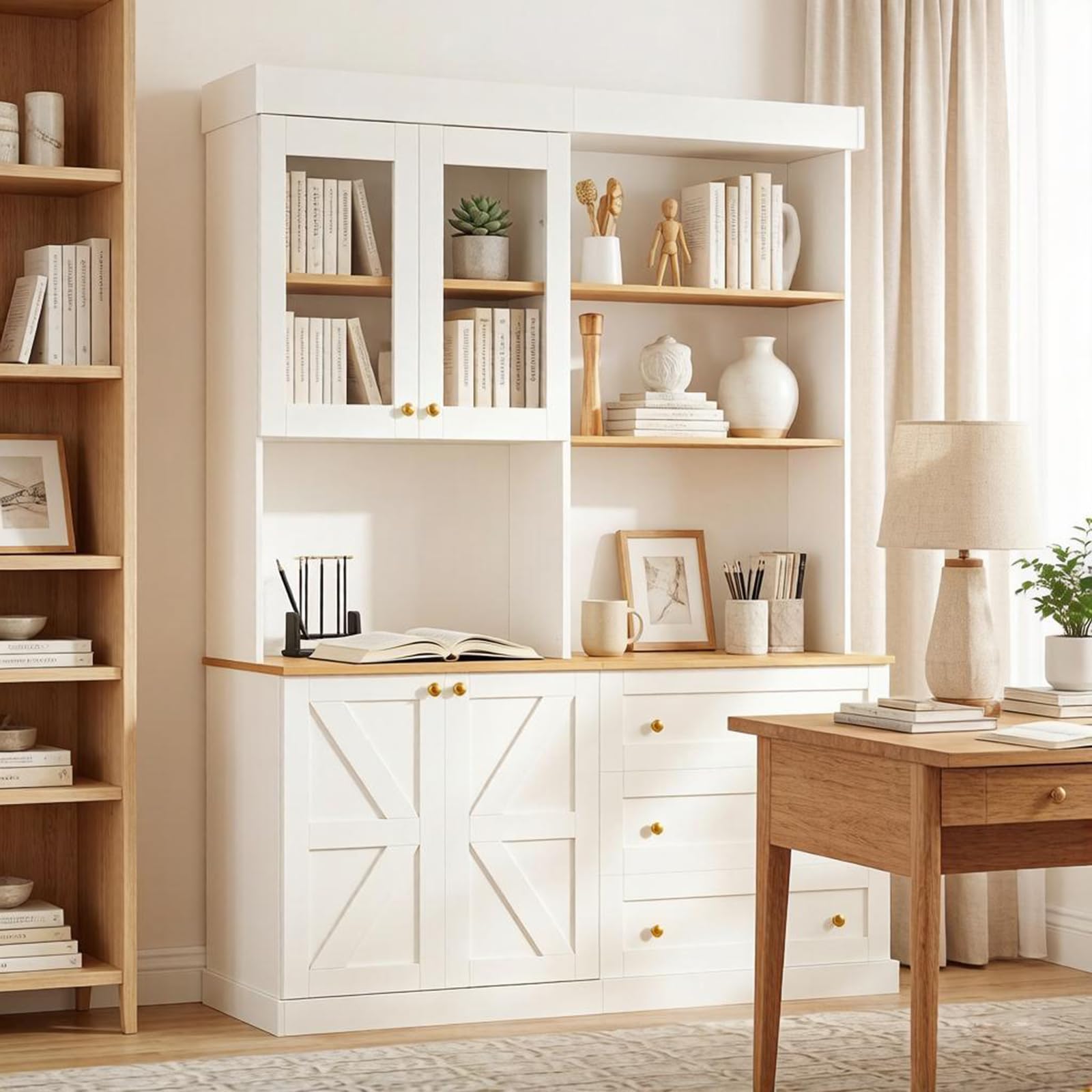 Vyre 71" Tall Modular Farmhouse Bookcases
