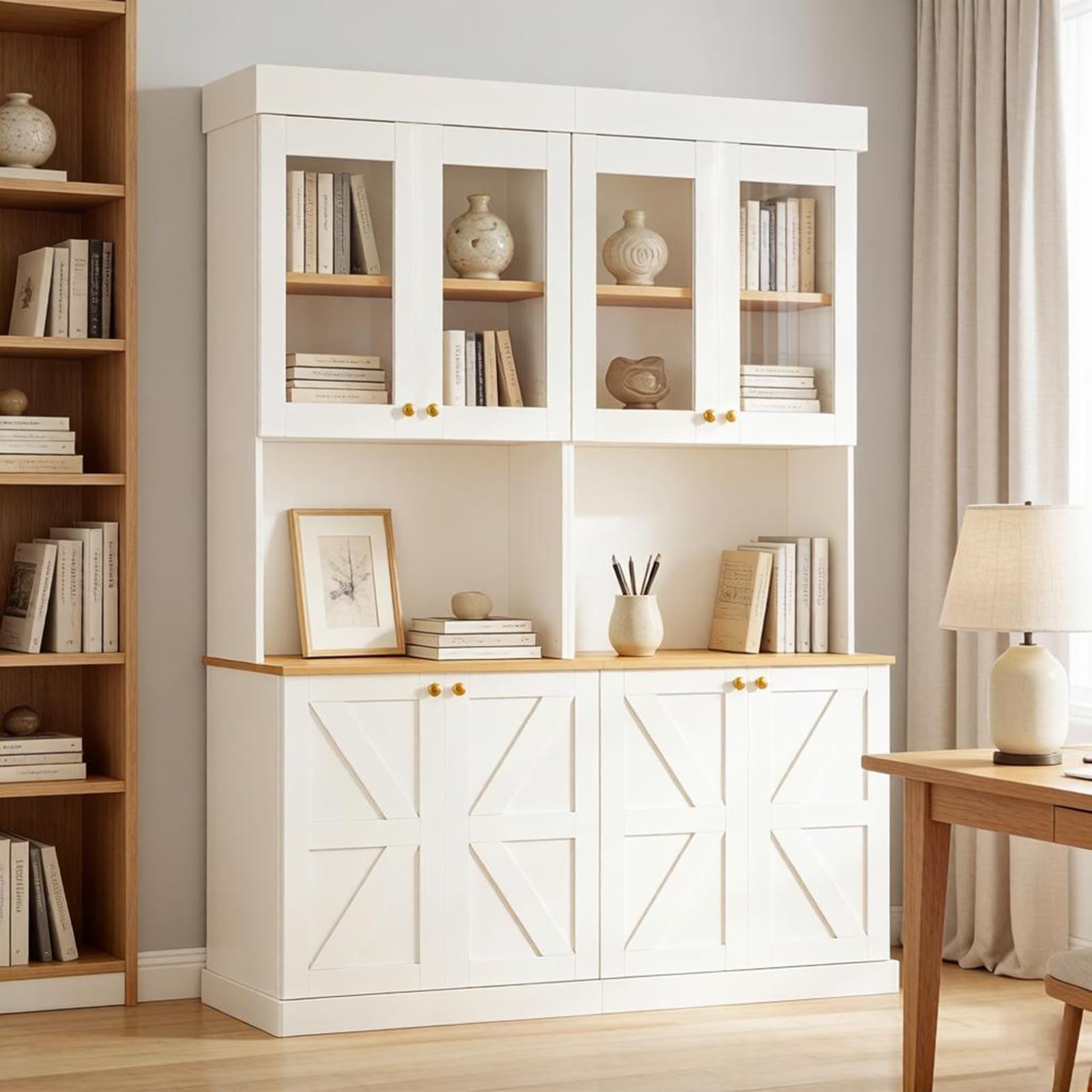 Vyre 71" Tall Modular Farmhouse Bookcases