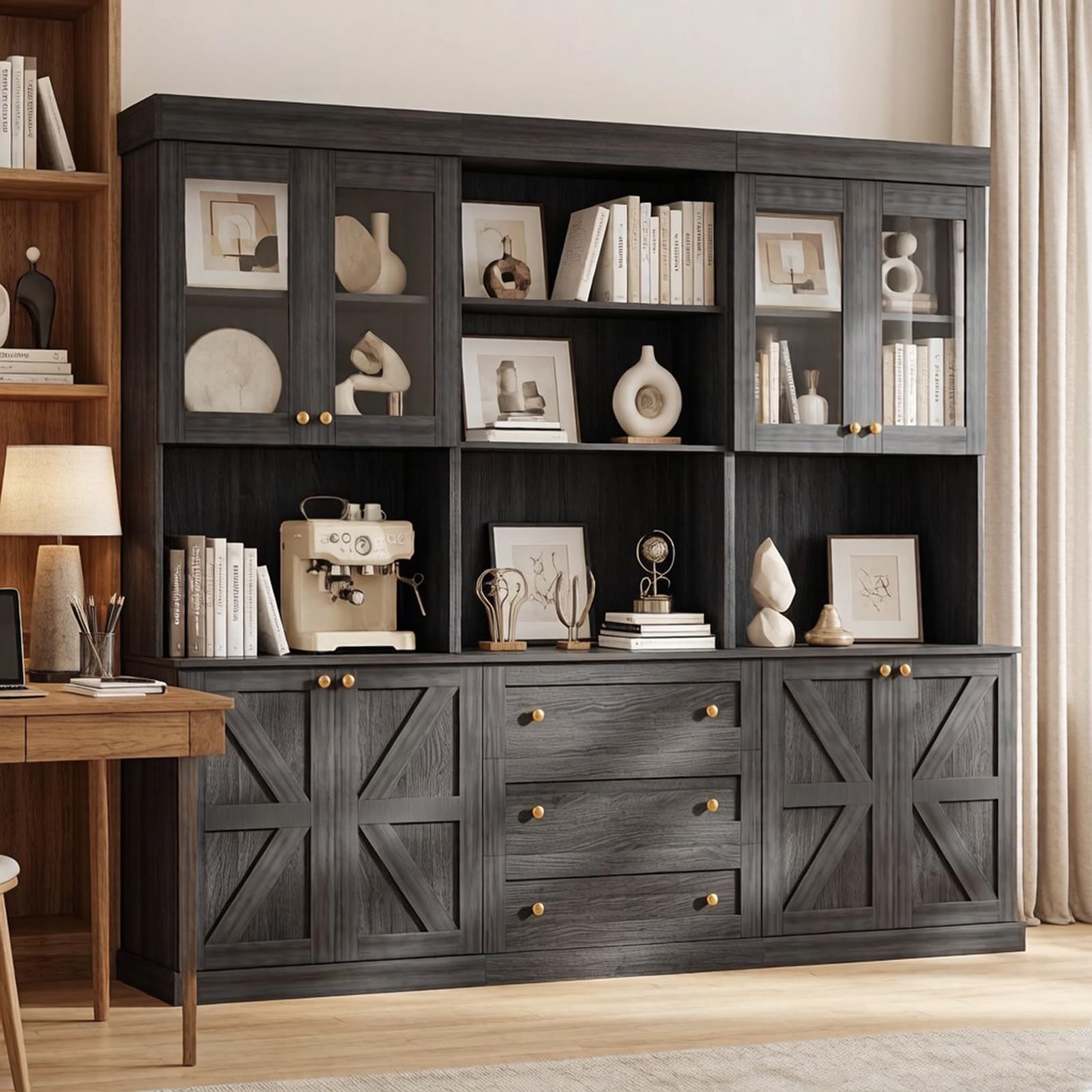 Vyre 71" Tall Modular Farmhouse Bookcases