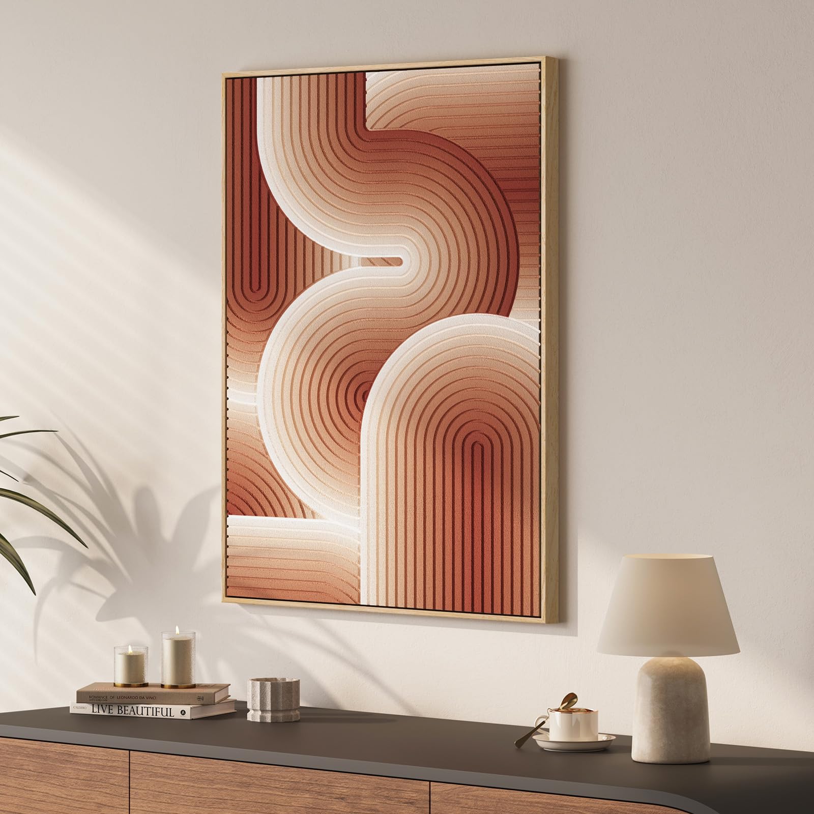 Framed 3D Textured Abstract Wall Art