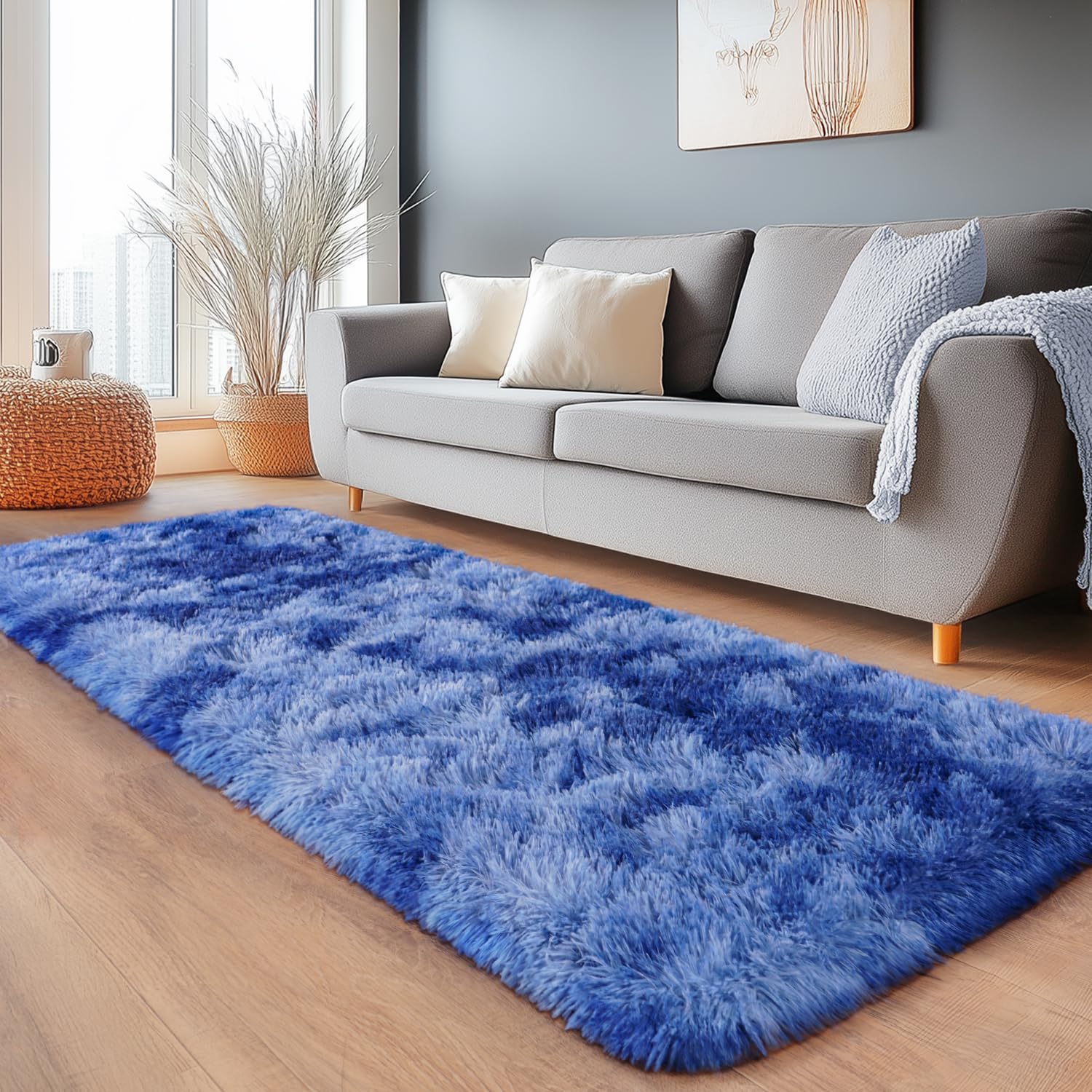 Fluffy Shaggy Area Rug, Soft High Pile, Non-Slip