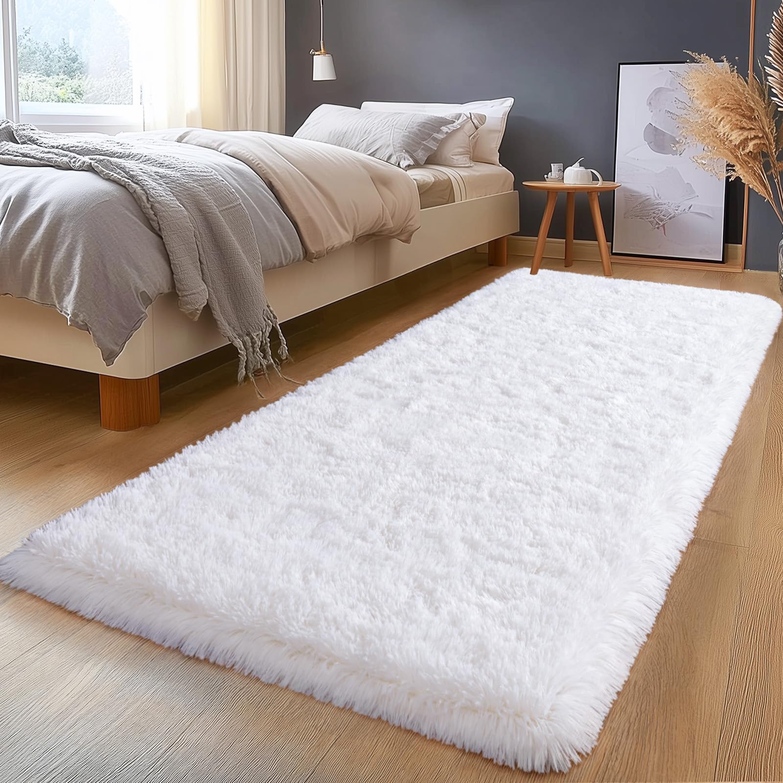 Fluffy Shaggy Area Rug, Soft High Pile, Non-Slip