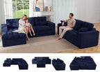 104" L-Shaped Modular Cloud Sofa with Ottoman