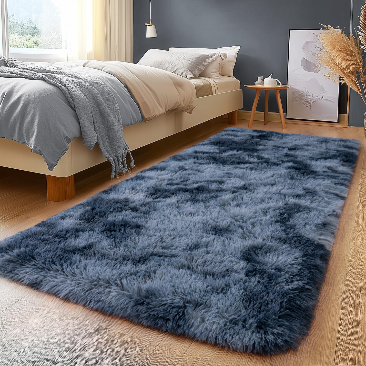 Fluffy Shaggy Area Rug, Soft High Pile, Non-Slip