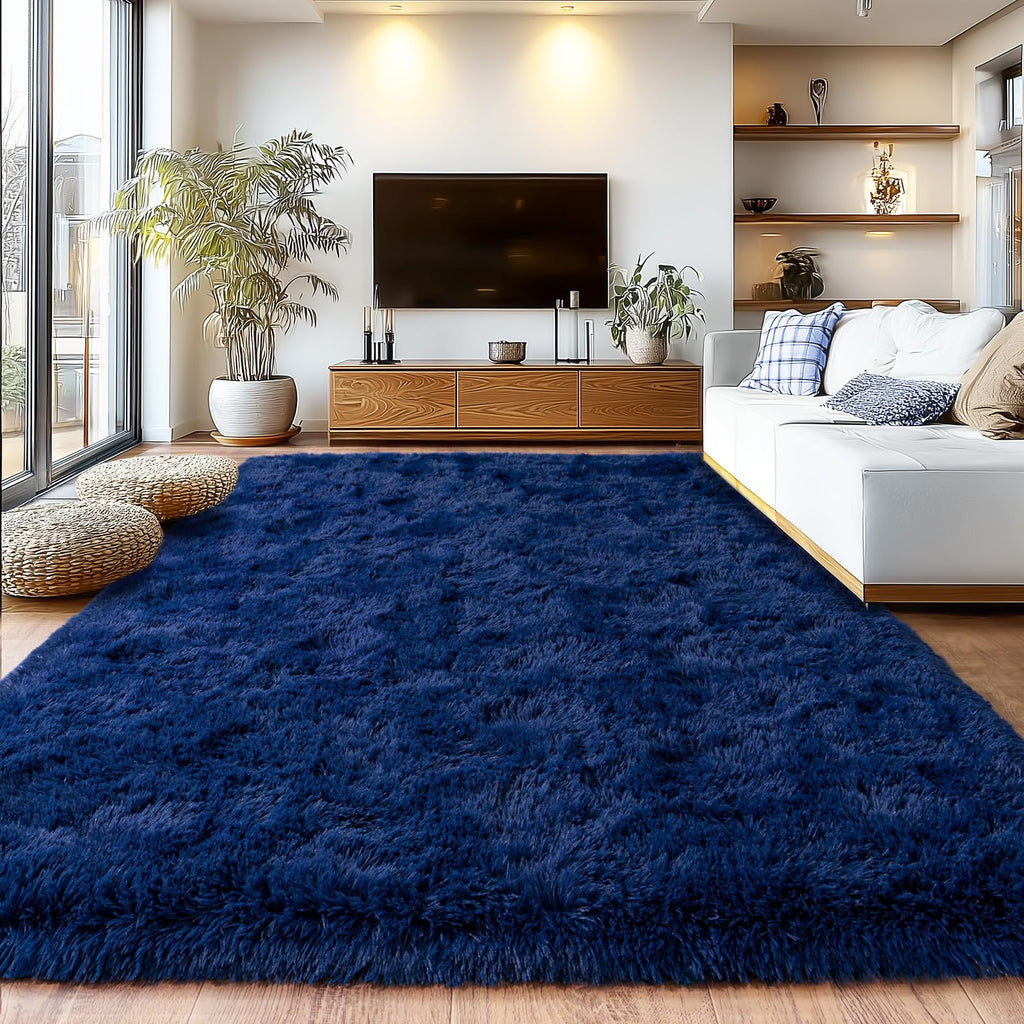 Fluffy Shaggy Area Rug, Soft High Pile, Non-Slip