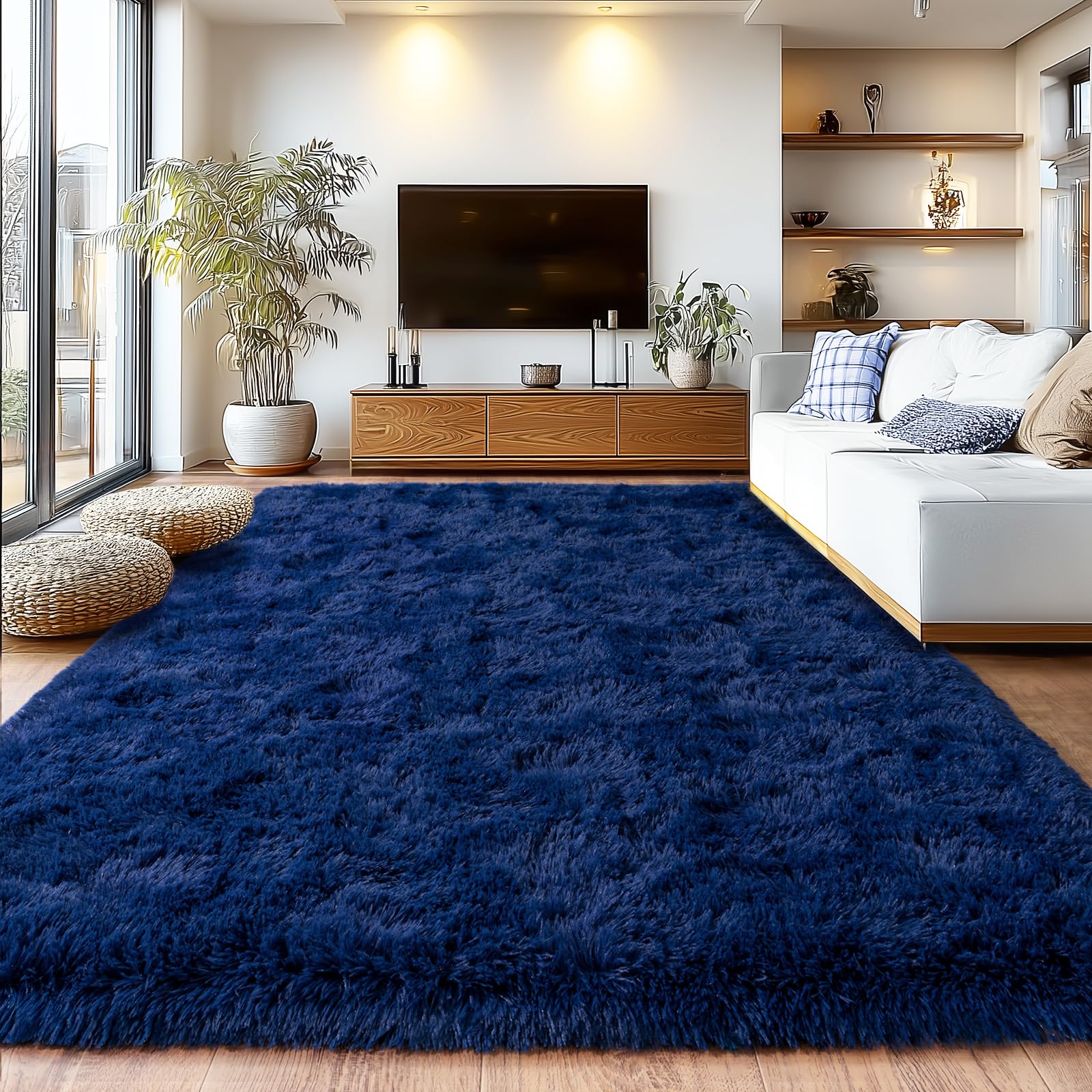 Fluffy Shaggy Area Rug, Soft High Pile, Non-Slip