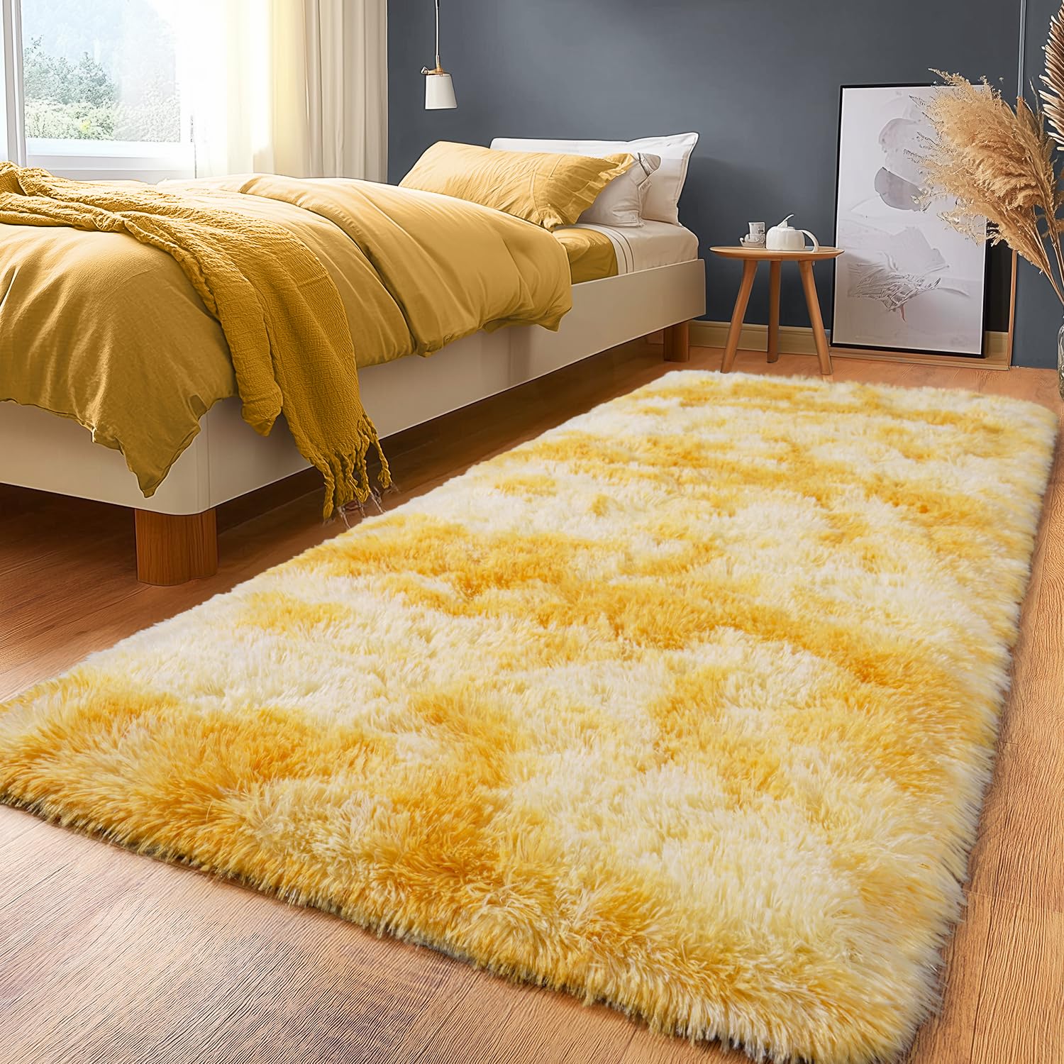 Fluffy Shaggy Area Rug, Soft High Pile, Non-Slip