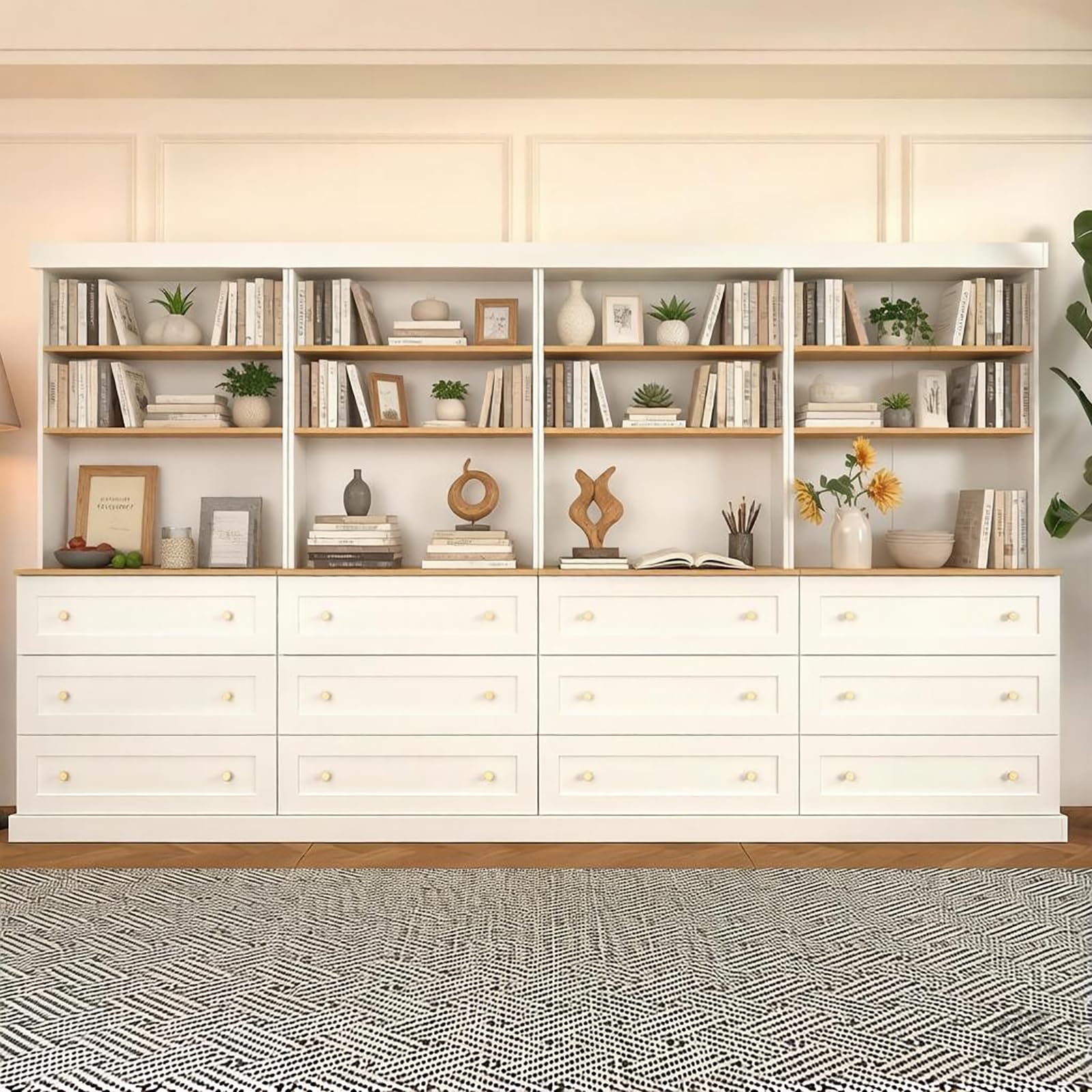 Vyre 71" Tall Modular Farmhouse Bookcases