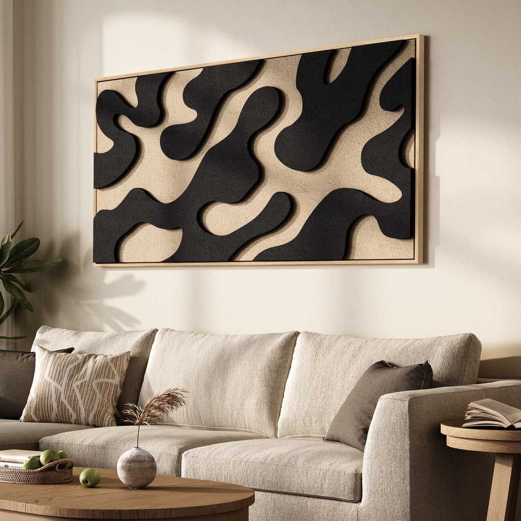Framed 3D Textured Abstract Wall Art