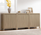 SICOTAS Fluted Sideboard Buffet Cabinet with Storage and Doors