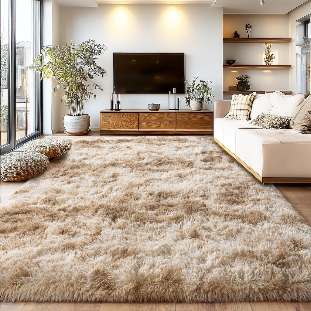 Fluffy Shaggy Area Rug, Soft High Pile, Non-Slip