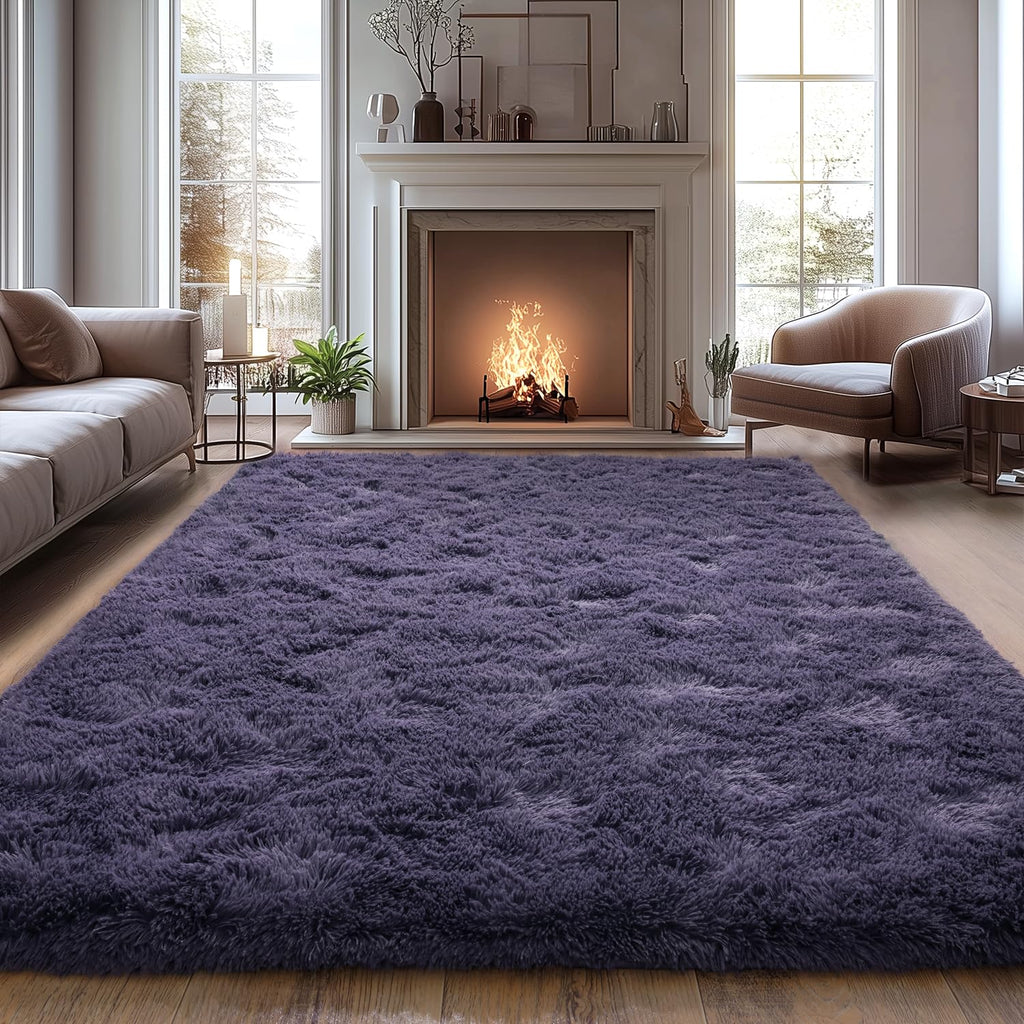 Fluffy Shaggy Area Rug, Soft High Pile, Non-Slip