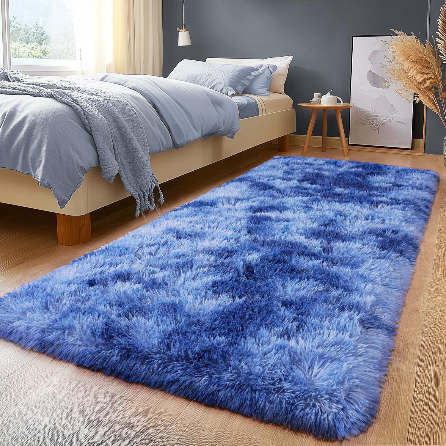 Fluffy Shaggy Area Rug, Soft High Pile, Non-Slip
