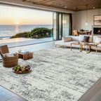 Washable Abstract Area Rug, Soft, Non-Slip, Stain Resistant