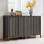 SICOTAS Fluted Sideboard Buffet Cabinet with Storage and Doors