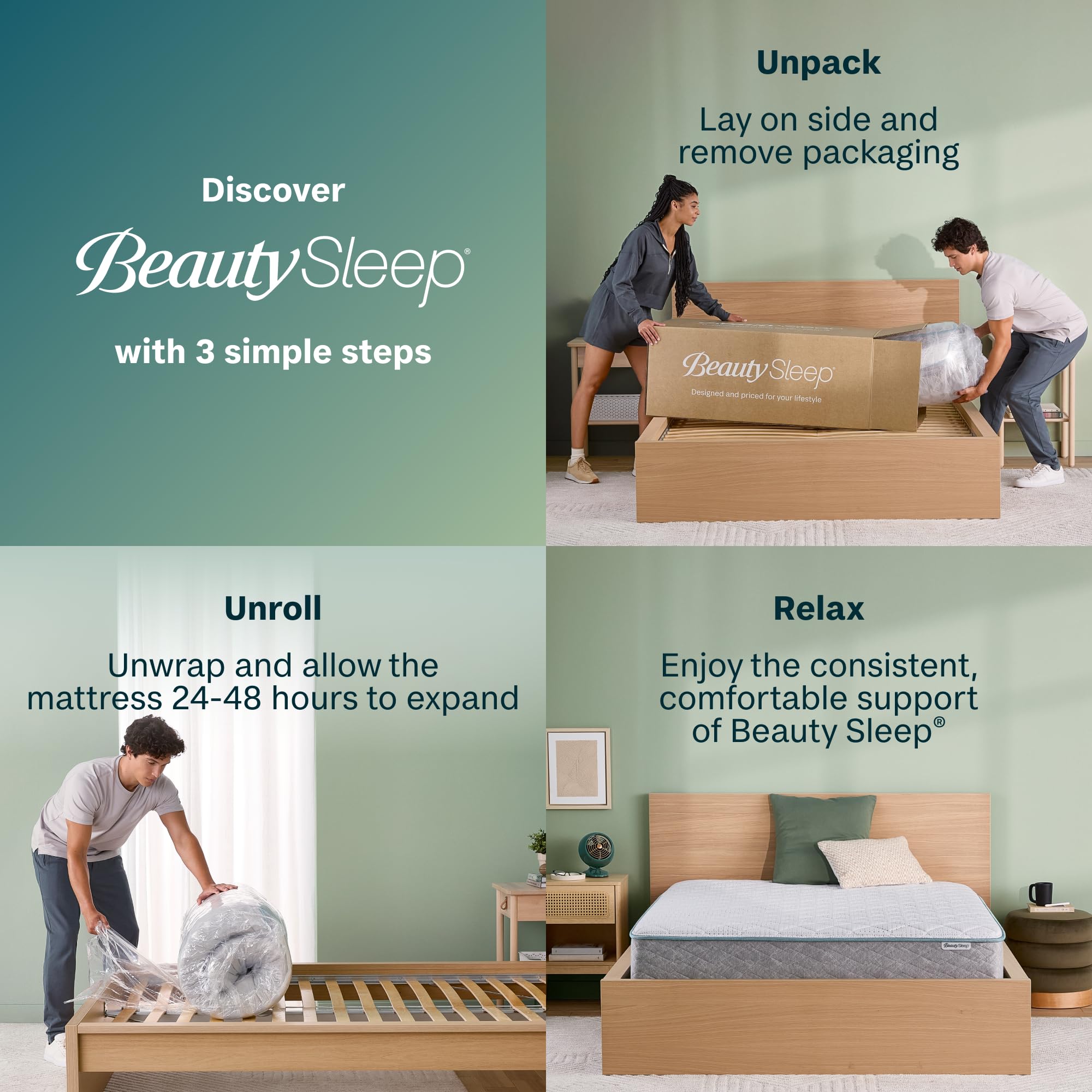 Hybrid Mattress in a Box with Cooling and Pressure Relief