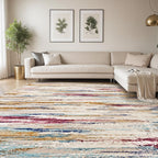 Machine Washable Abstract Area Rug, Non-Slip