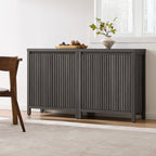 SICOTAS Fluted Sideboard Buffet Cabinet with Storage and Doors