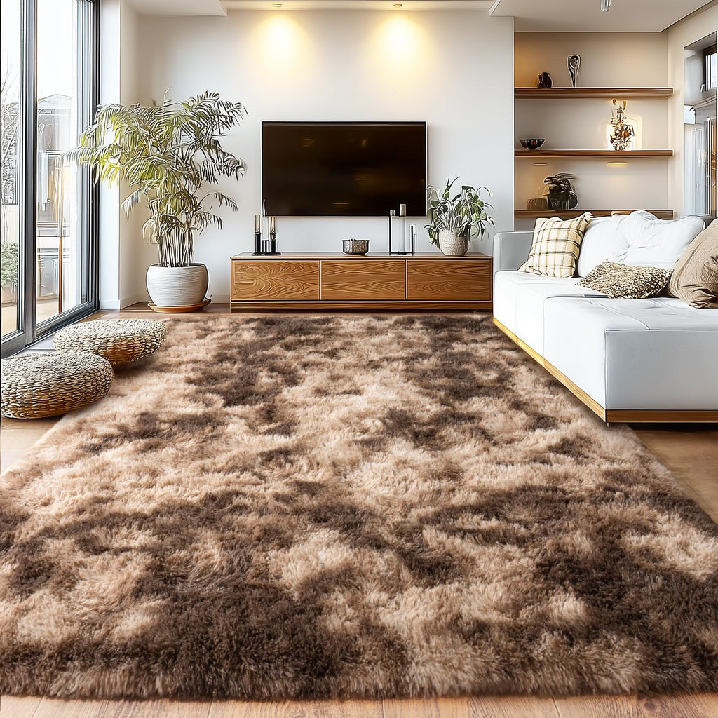 Fluffy Shaggy Area Rug, Soft High Pile, Non-Slip