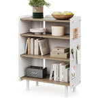 4-Tier Open Bookshelf with Pegboard and Adjustable Shelves