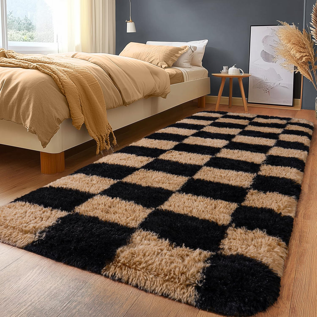 Fluffy Shaggy Area Rug, Soft High Pile, Non-Slip
