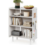 4-Tier Open Bookshelf with Pegboard and Adjustable Shelves
