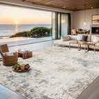 Washable Abstract Area Rug, Soft, Non-Slip, Stain Resistant