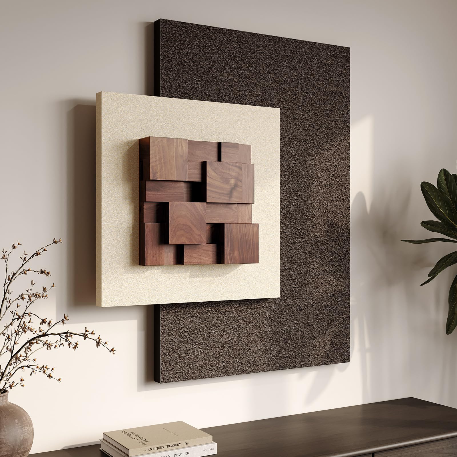 Framed 3D Textured Abstract Wall Art