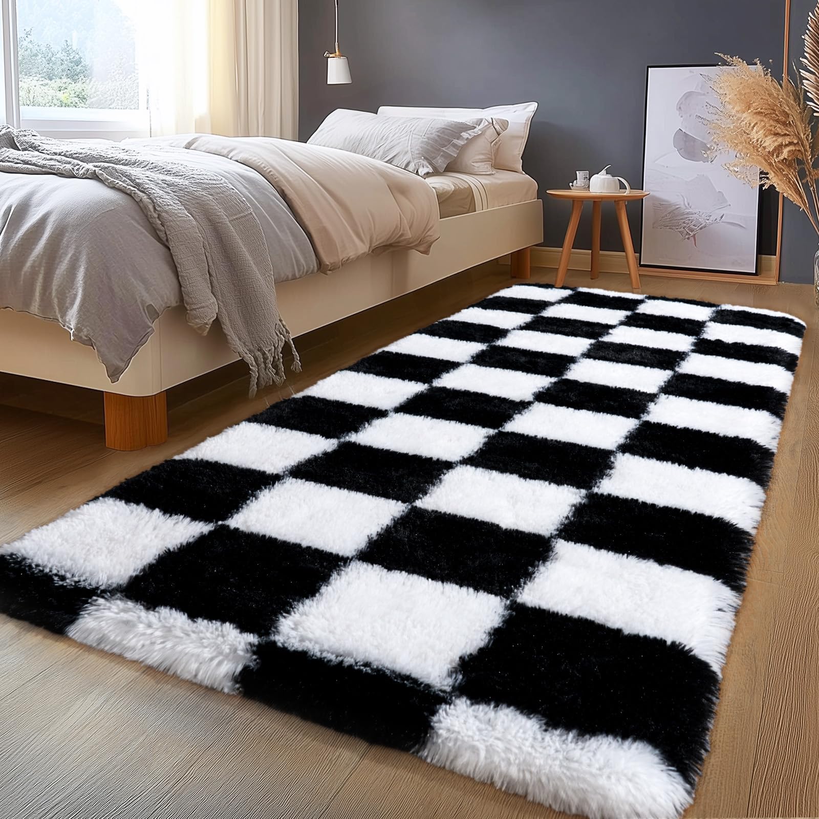 Fluffy Shaggy Area Rug, Soft High Pile, Non-Slip