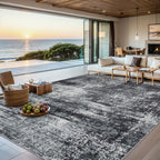 Washable Abstract Area Rug, Soft, Non-Slip, Stain Resistant