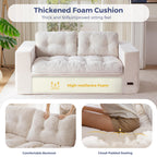 104" L-Shaped Modular Cloud Sofa with Ottoman
